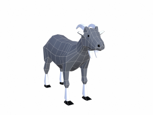 goat cartoon Model 3D