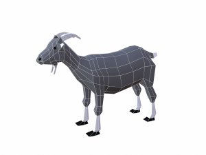 goat cartoon Model 3D