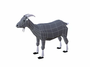 goat cartoon 3D Model