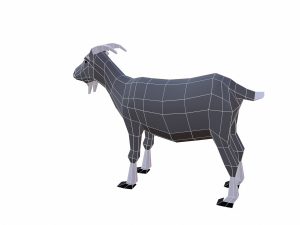 goat cartoon Model 3D