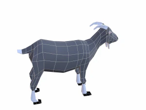 goat cartoon 3D Model