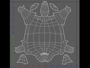 mucca bassa poli Modello 3D