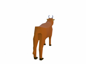 cow low poly 3D मॉडल