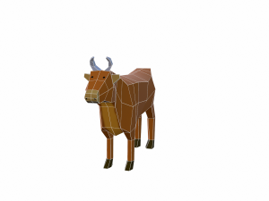 cow low poly 3D मॉडल