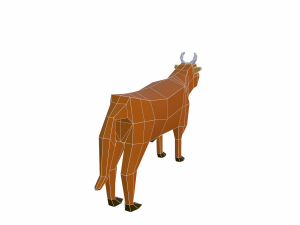 cow low poly 3D मॉडल
