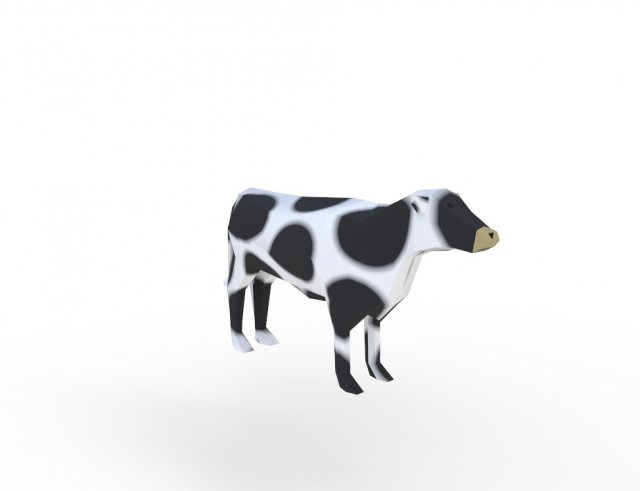 cow cartoon Modelo 3D .c4d .max .obj .3ds .fbx .stl .blend 