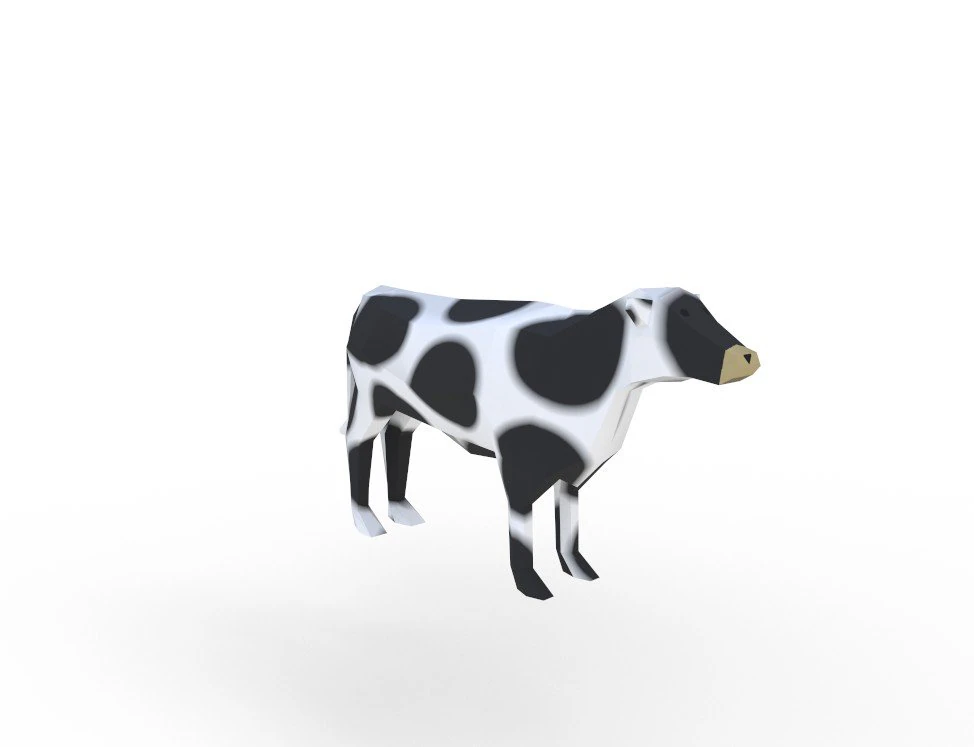 cow cartoon 3D Model .c4d .max .obj .3ds .fbx .stl .blend