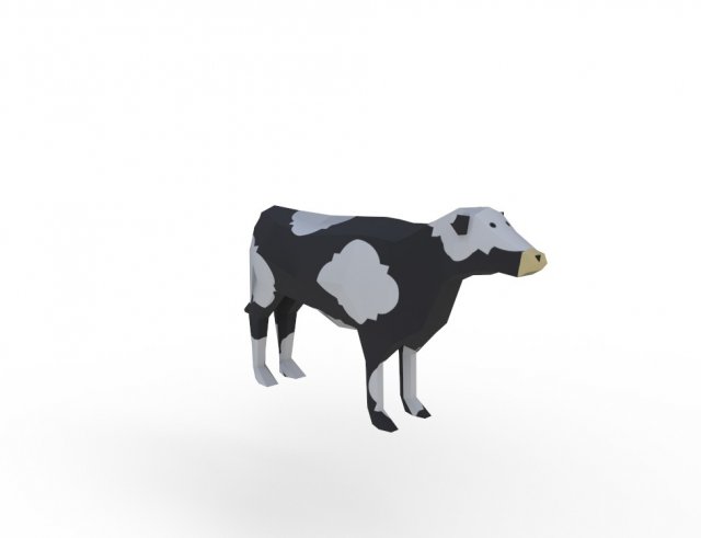 cow cartoon - 02 3D 모델 .c4d .max .obj .3ds .fbx .stl .blend 