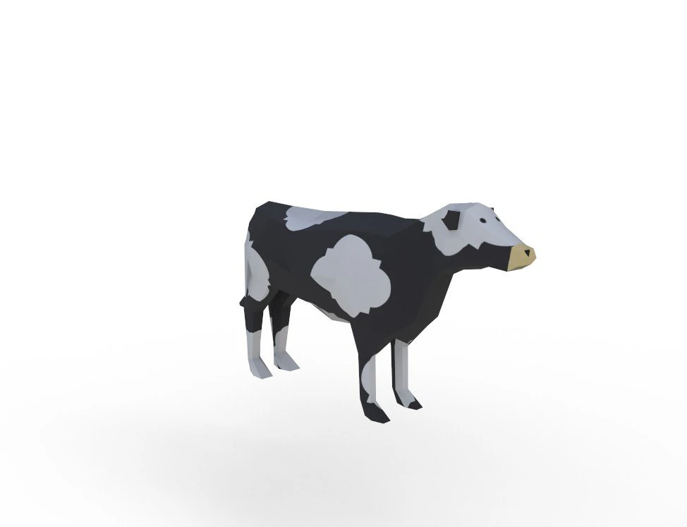 cow cartoon - 02 3D Model .c4d .max .obj .3ds .fbx .stl .blend 