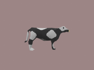 cow cartoon - 02 3D 모델