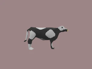 cow cartoon - 02 3D Model