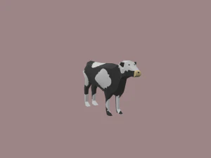 cow cartoon - 02 3D Model
