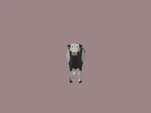 cow cartoon - 02 3D Model