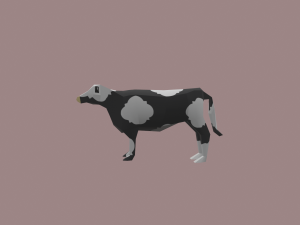 cow cartoon - 02 3D 모델