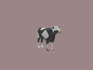 cow cartoon - 02 3D Model