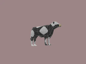 cow cartoon - 02 3D Model