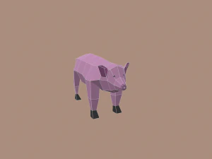 pig low poly 3D Model