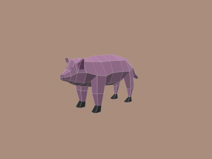 pig low poly Modelo 3D