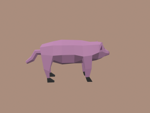 pig low poly Modelo 3D