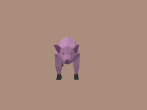 pig low poly Modelo 3D