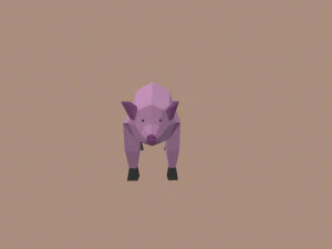 pig low poly 3D Model