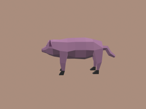 pig low poly Modelo 3D