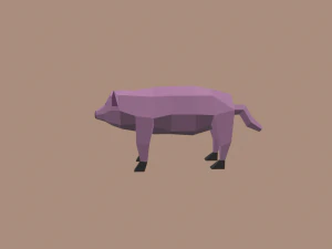 pig low poly 3D Model