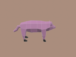 pig low poly Modelo 3D
