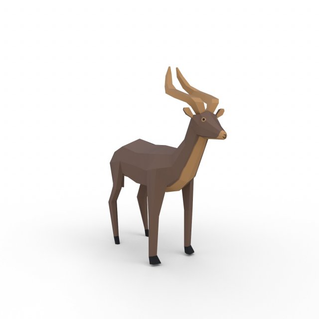 antelope 3D-Modell .c4d .max .obj .3ds .fbx .stl .blend 