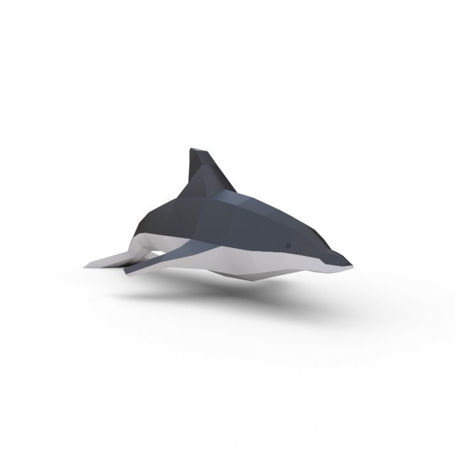 dolphin low poly 3Dモデル .c4d .max .obj .3ds .fbx .stl .blend 