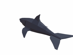 shark cartoon 3D Модель
