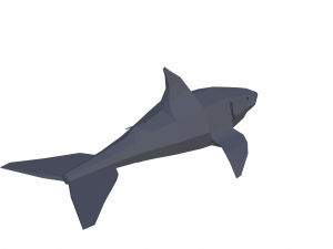 shark cartoon 3D Модель