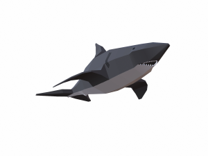 shark cartoon 3D Модель