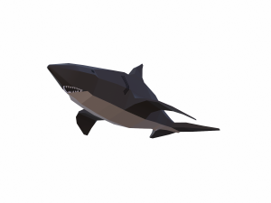 shark cartoon 3D Модель