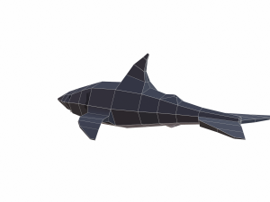 shark cartoon 3D Модель