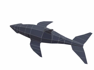 shark cartoon 3D Model
