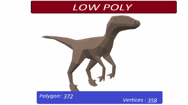 dinosaur low poly 3D Model .c4d .max .obj .3ds .fbx .stl .blend 