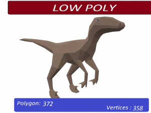 dinosauro low poly Modello 3D