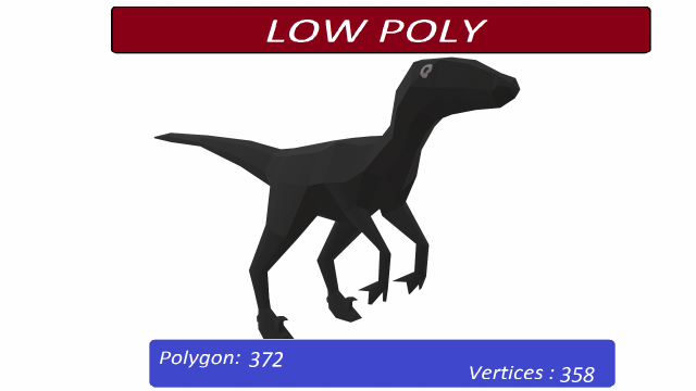 dinosaur low poly Modello 3D .c4d .max .obj .3ds .fbx .stl .blend 
