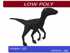 dinosauro low poly Modello 3D