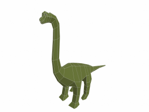 dinosaur brachiosaurus low poly Modello 3D