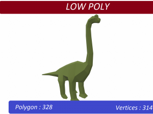 dinosaur brachiosaurus low poly 3D Model