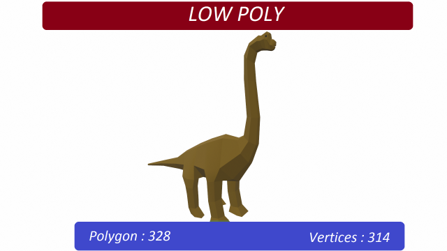 dinosaur brachiosaurus low poly 3D Model .c4d .max .obj .3ds .fbx .stl .blend 