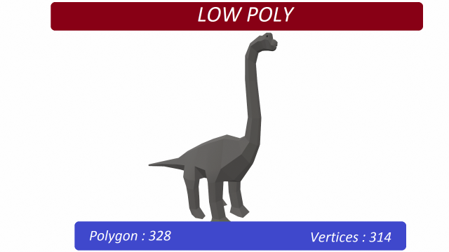 dinosaur brachiosaurus low poly 3D Модель .c4d .max .obj .3ds .fbx .stl .blend 