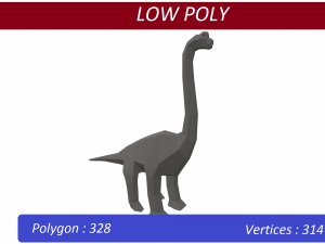 dinosaur brachiosaurus low poly 3D Model