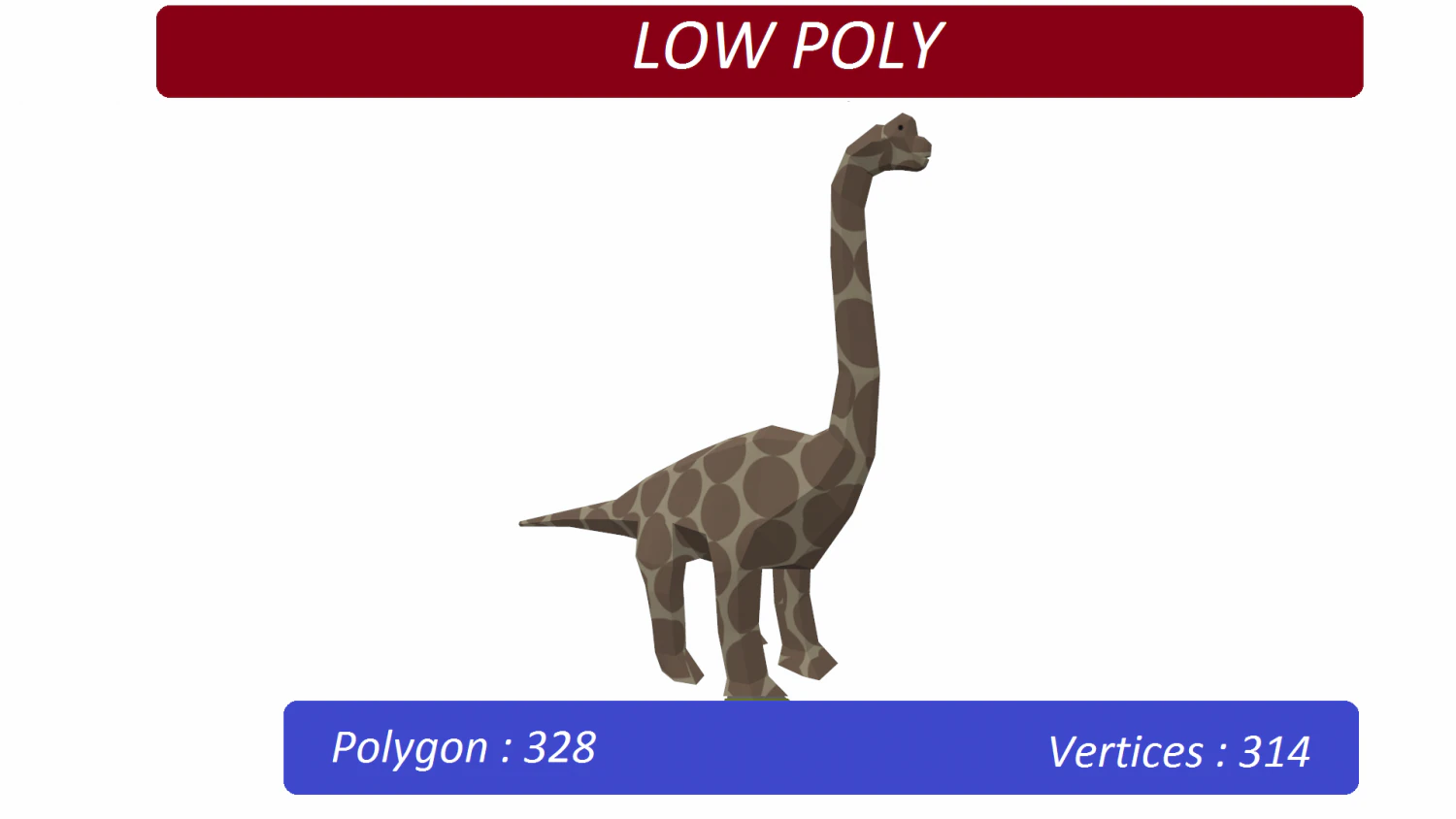 dinosaur brachiosaurus low poly 3D Model .c4d .max .obj .3ds .fbx .stl .blend 