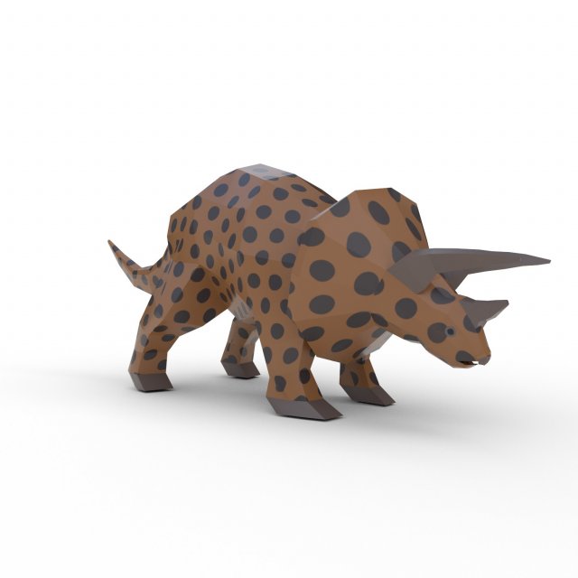 dinosaur triceratops - 03 3D Model .c4d .max .obj .3ds .fbx .stl .blend 