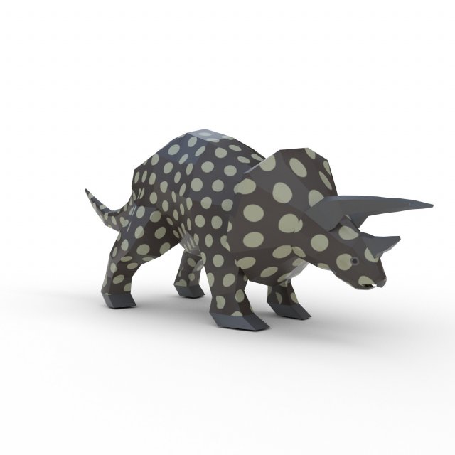 dinosaur triceratops - 02 Model 3D .c4d .max .obj .3ds .fbx .stl .blend 