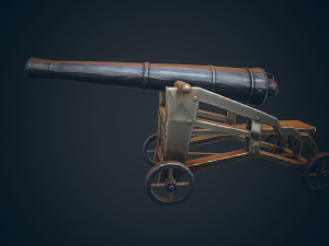pirate cannon - pbr 3D मॉडल