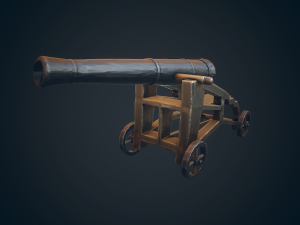 pirate cannon - pbr 3D मॉडल